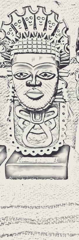 Pencil sketch of a crowned mask